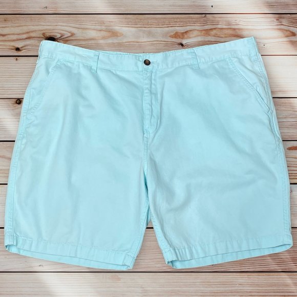 Faded Glory Pastel Turquoise Mens Flat Front Twill Shorts Size‎ 46 - Picture 2 of 8